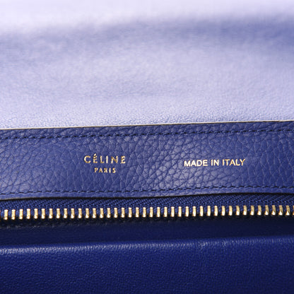 Celine Drummed Calfskin Suede Small Trapeze Indigo 10 of 11