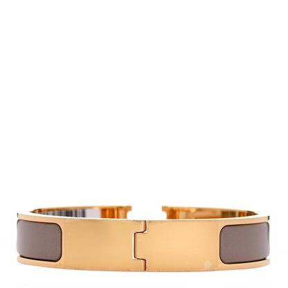 Hermes Enamel Narrow Clic Clac H Bracelet PM Marron Glace 3 of 5
