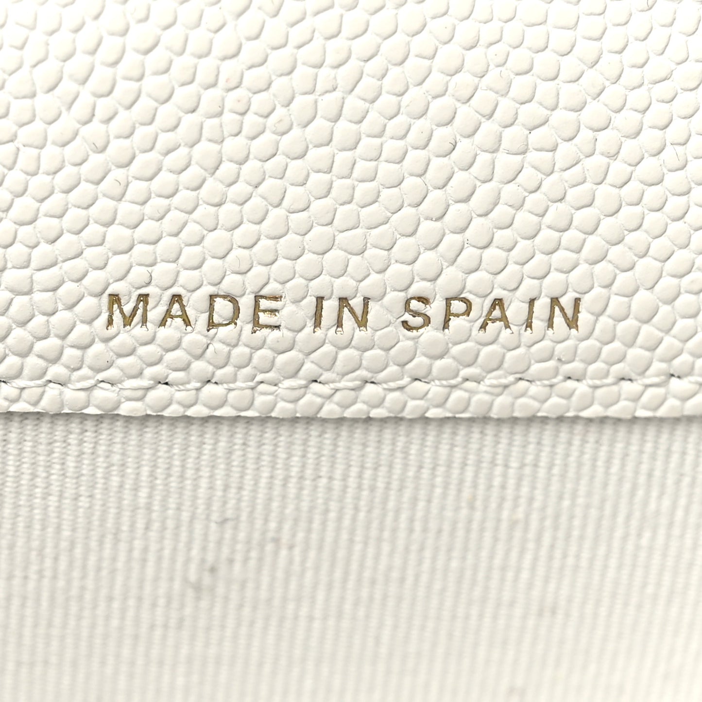 Caviar Quilted Enamel Coco Casino Flap Card Holder Wallet White