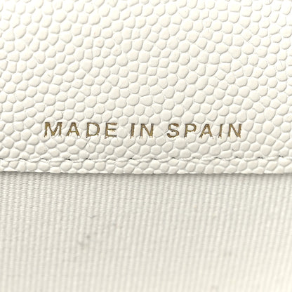 Chanel Caviar Quilted Enamel Coco Casino Flap Card Holder Wallet White 7 of 8