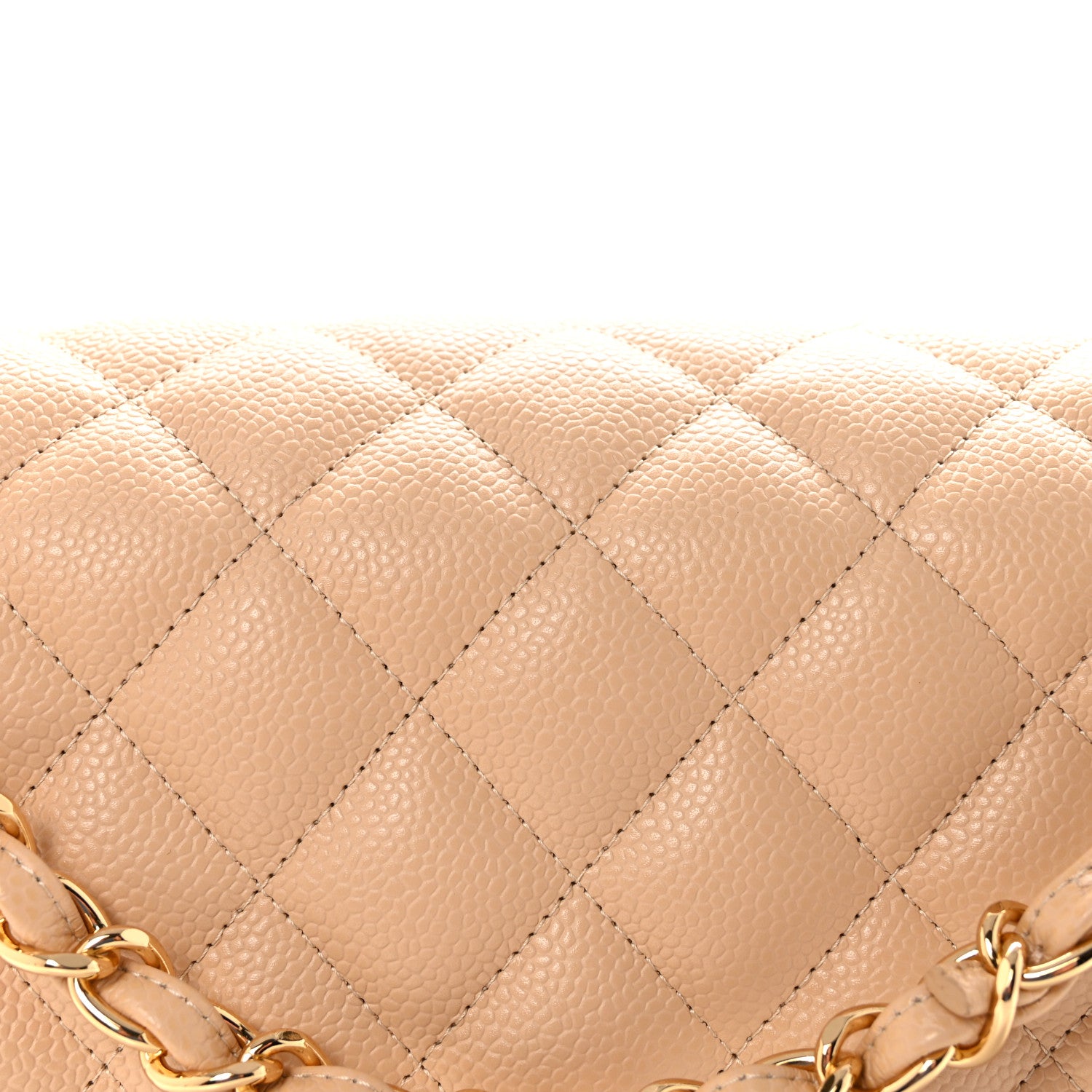 Chanel Caviar Quilted Jumbo Double Flap Beige 8 of 10