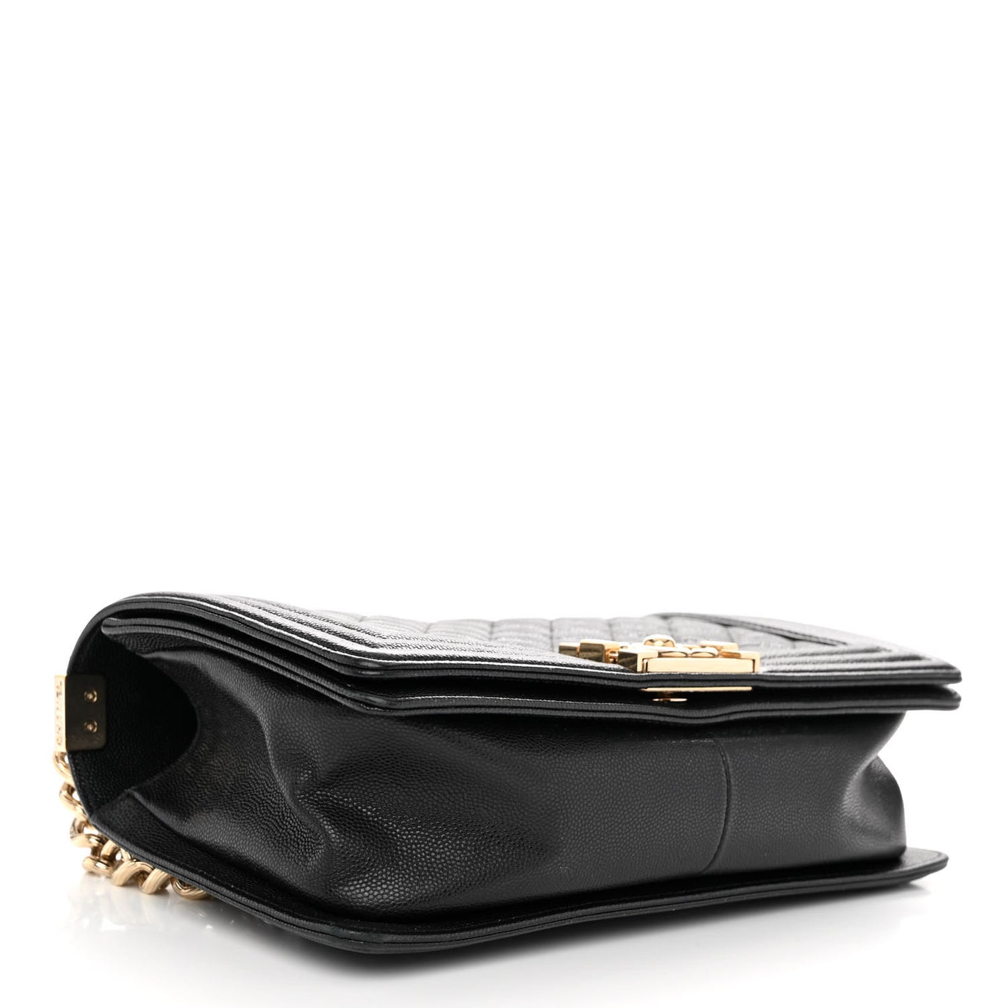 Caviar Quilted Medium Boy Flap Black