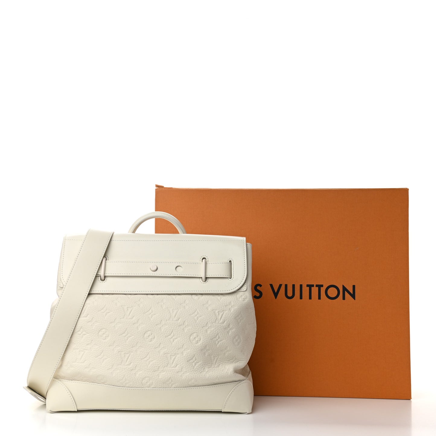 Taurillon Monogram Steamer PM White