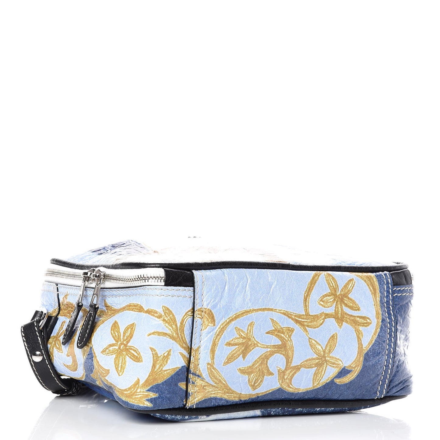 Agneau Floral Print Small Blanket Square Tote Bleu
