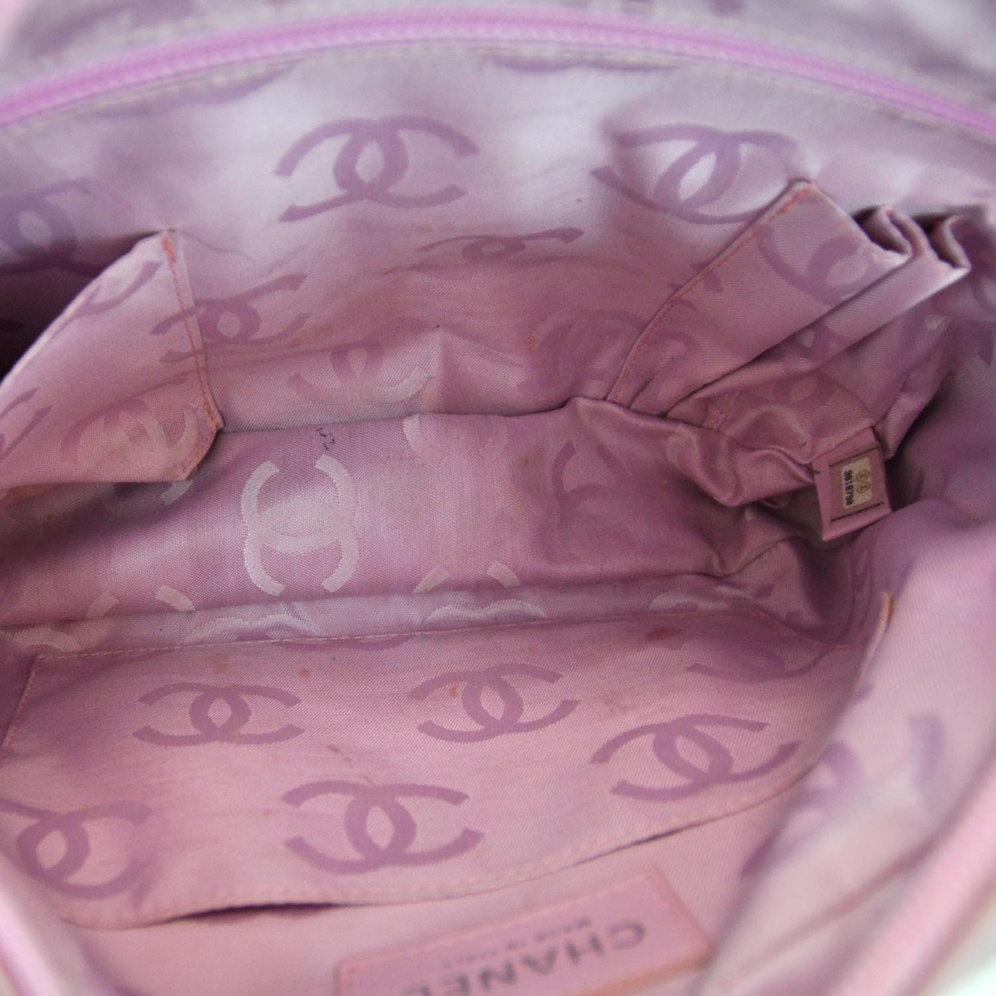 Calfskin Quilted Cambon Shoulder Bag Pink Black
