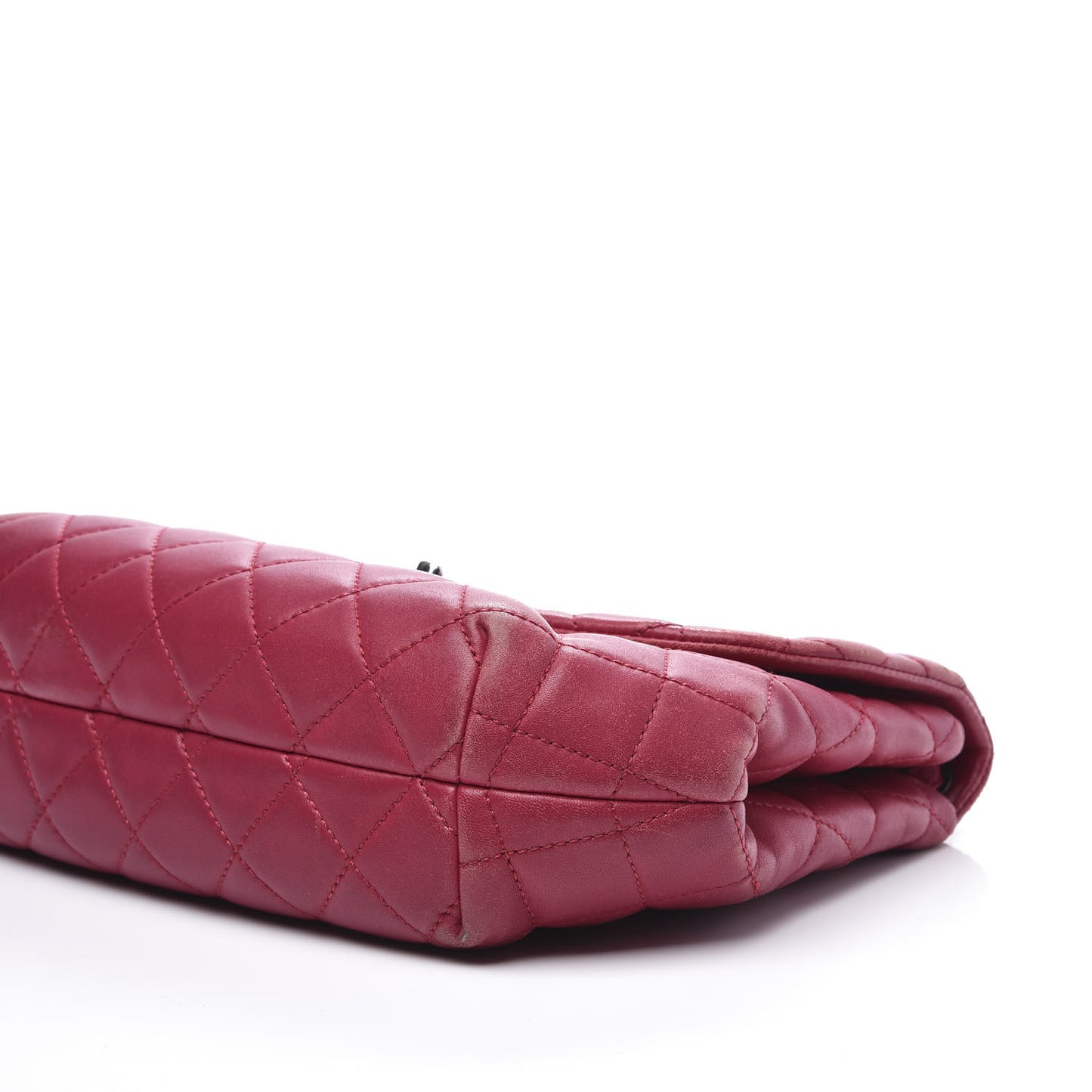 Lambskin Quilted Large Daily Supple Flap Dark Pink