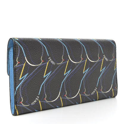 Fendi Vitello Elite QuTweet Continental Wallet Asfalto Multicolor 3 of 7
