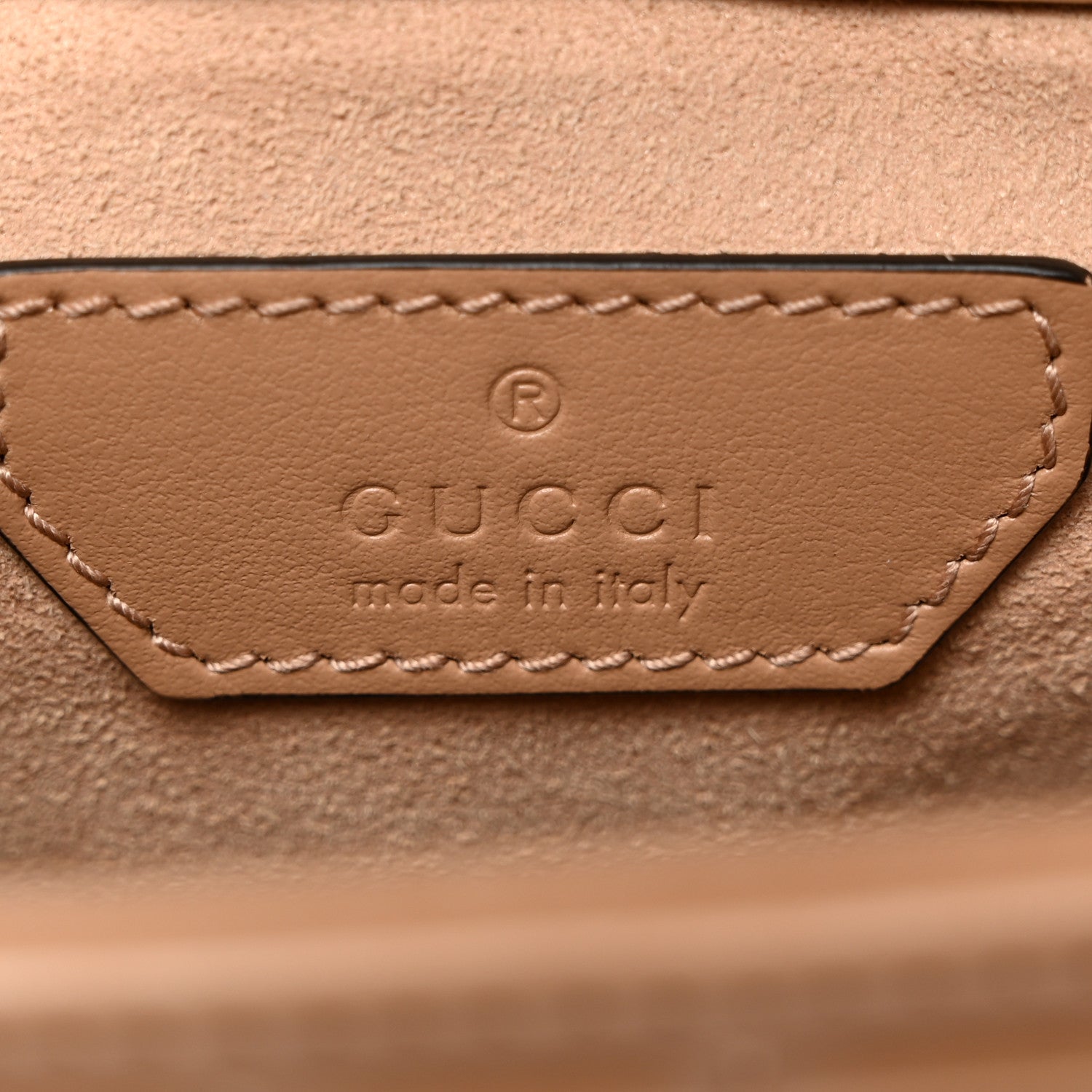 Gucci Calfskin Matelasse Aria Mini GG Marmont Top Handle Shoulder Bag Camelia 6 of 11