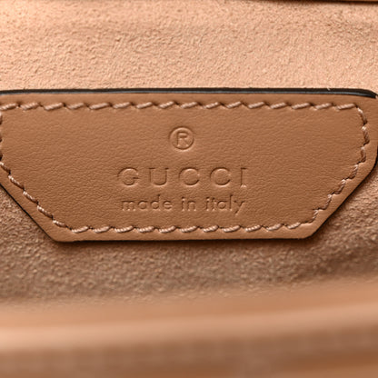 Gucci Calfskin Matelasse Aria Mini GG Marmont Top Handle Shoulder Bag Camelia 6 of 11