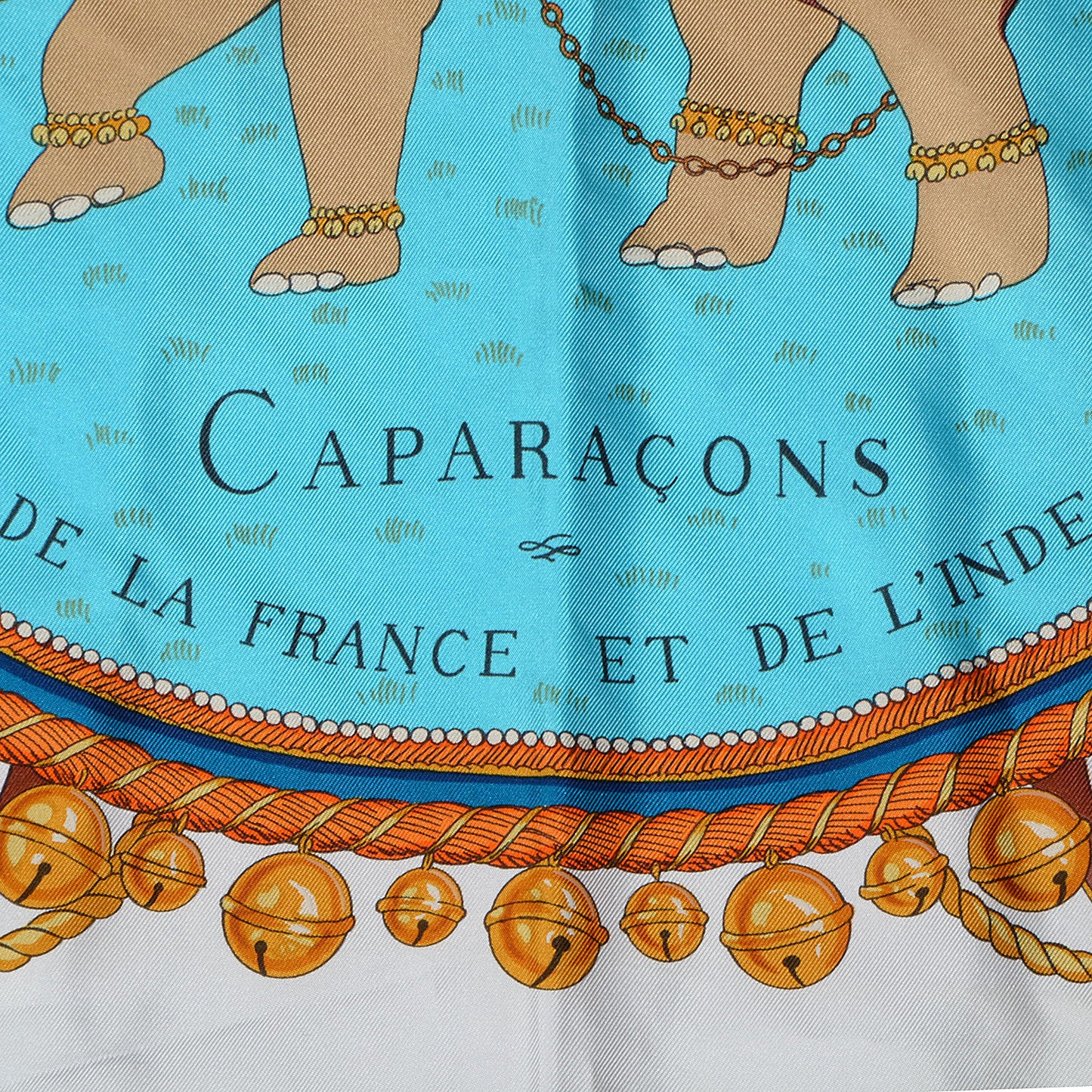 Silk Caparacons De La France Et De L'inde Scarf 90