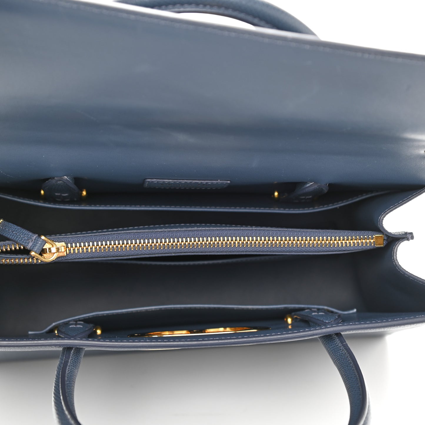 Grained Calfskin Large St. Honore Tote Blue