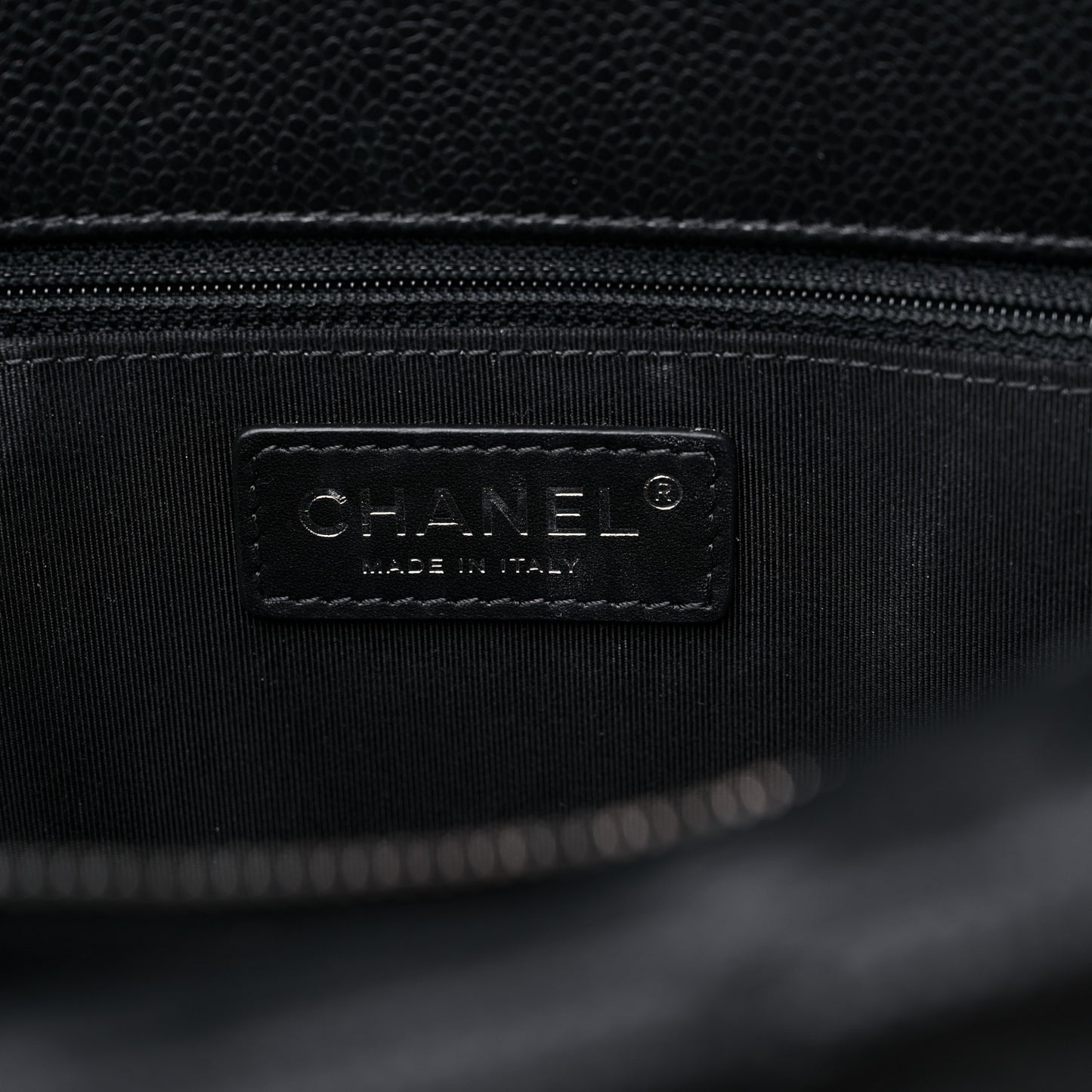 Caviar Quilted City Shopping Tote Black