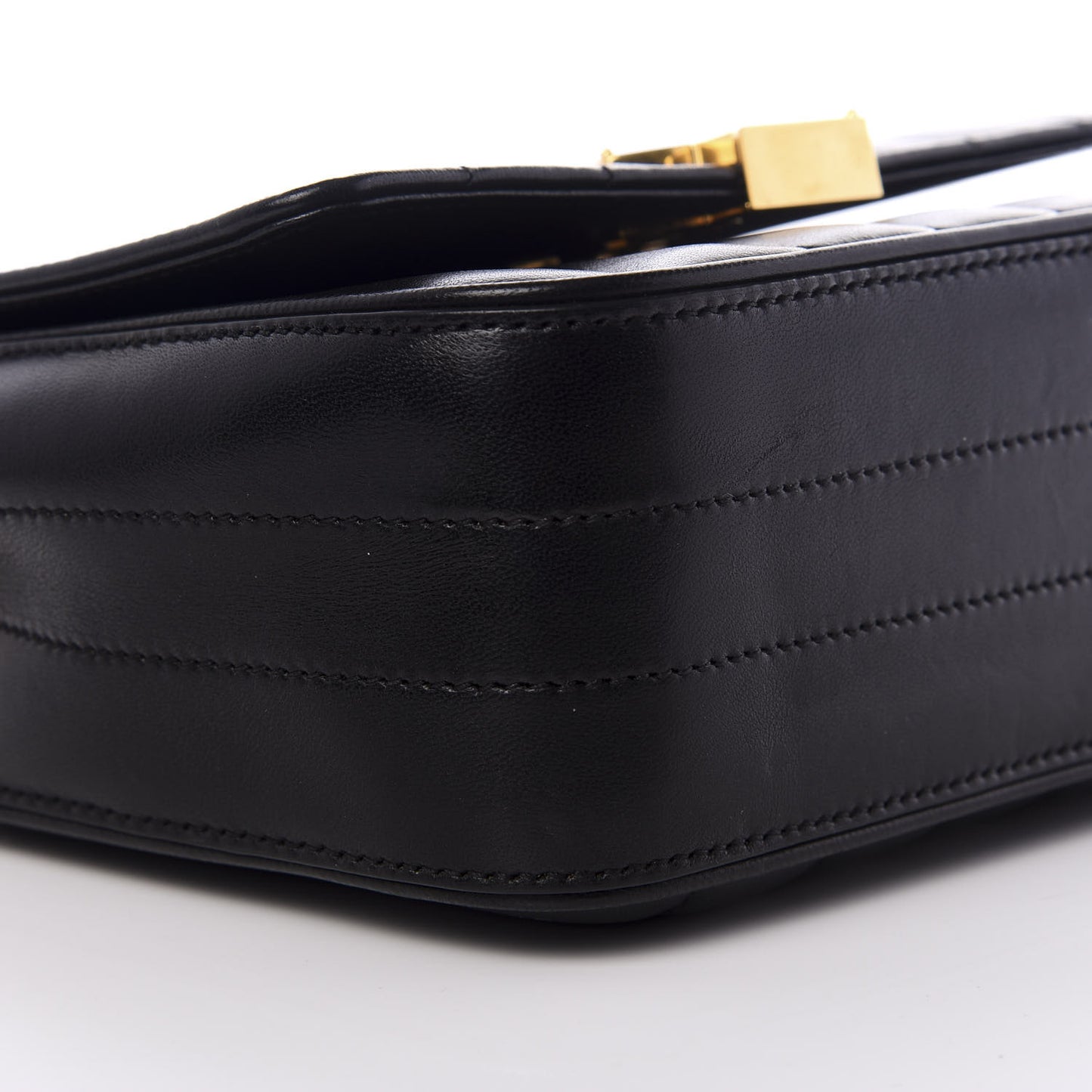 Lambskin Matelasse Monogram Small Vicky Chain Bag Black