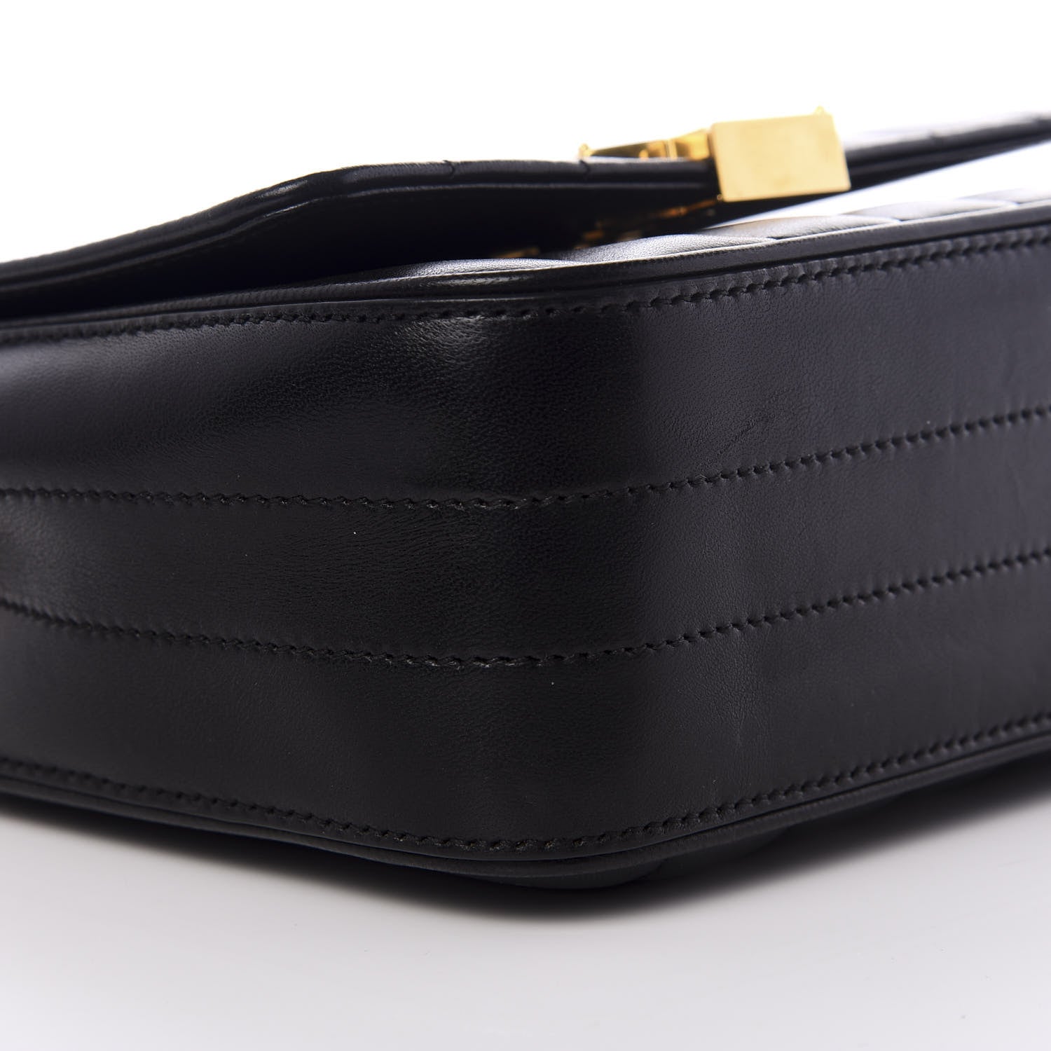 Saint Laurent Lambskin Matelasse Monogram Small Vicky Chain Bag Black 6 of 8