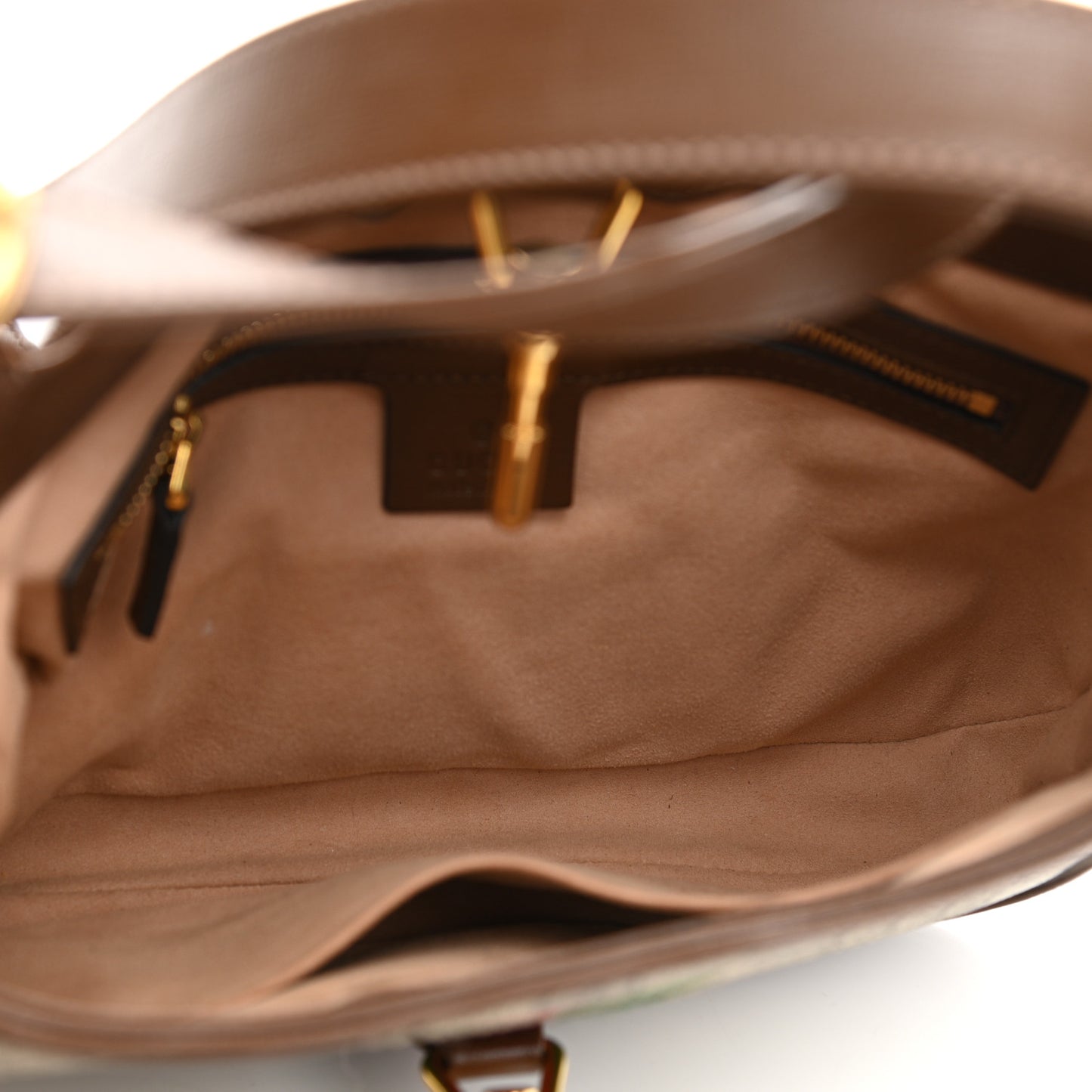 GG Supreme Monogram Azalea Calfskin Web Small Jackie 1961 Hobo Beige Ebony Brown Sugar
