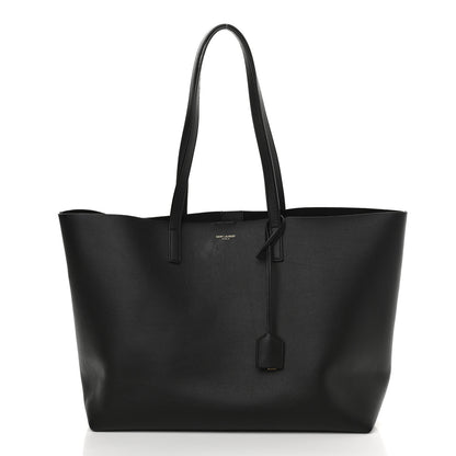 Saint Laurent Calfskin Large Shopping Tote Black 3 of 12