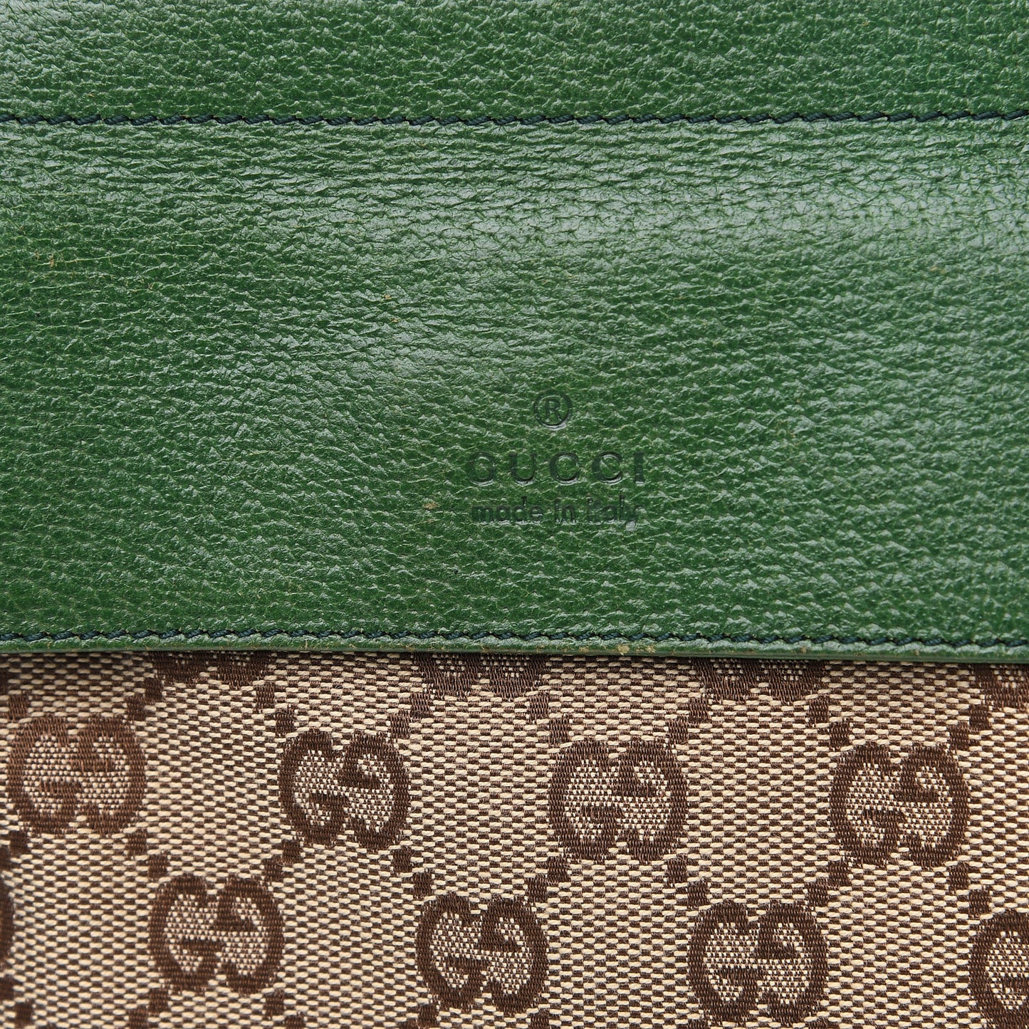 GG Monogram Web Double Pocket Belt Bag Green