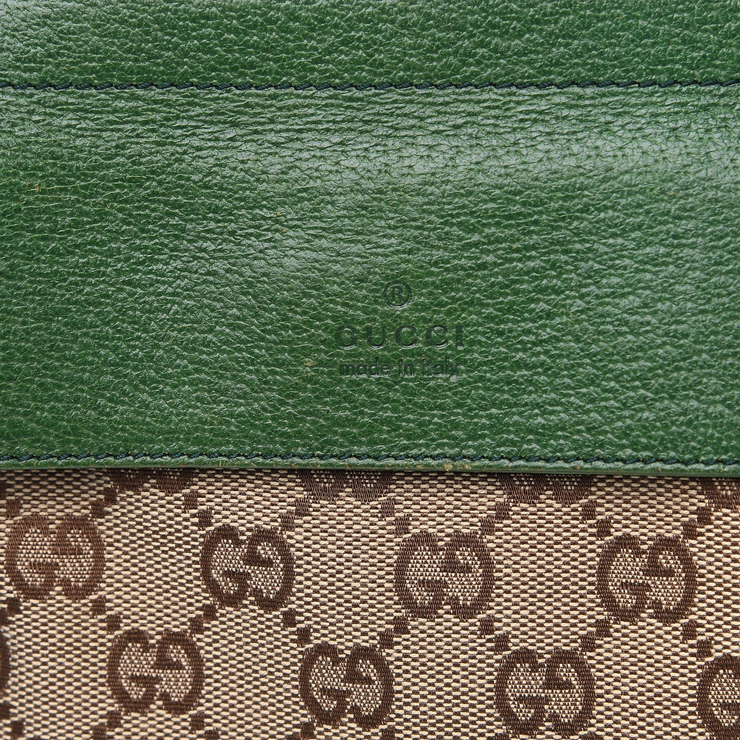 Gucci GG Monogram Web Double Pocket Belt Bag Green 6 of 7
