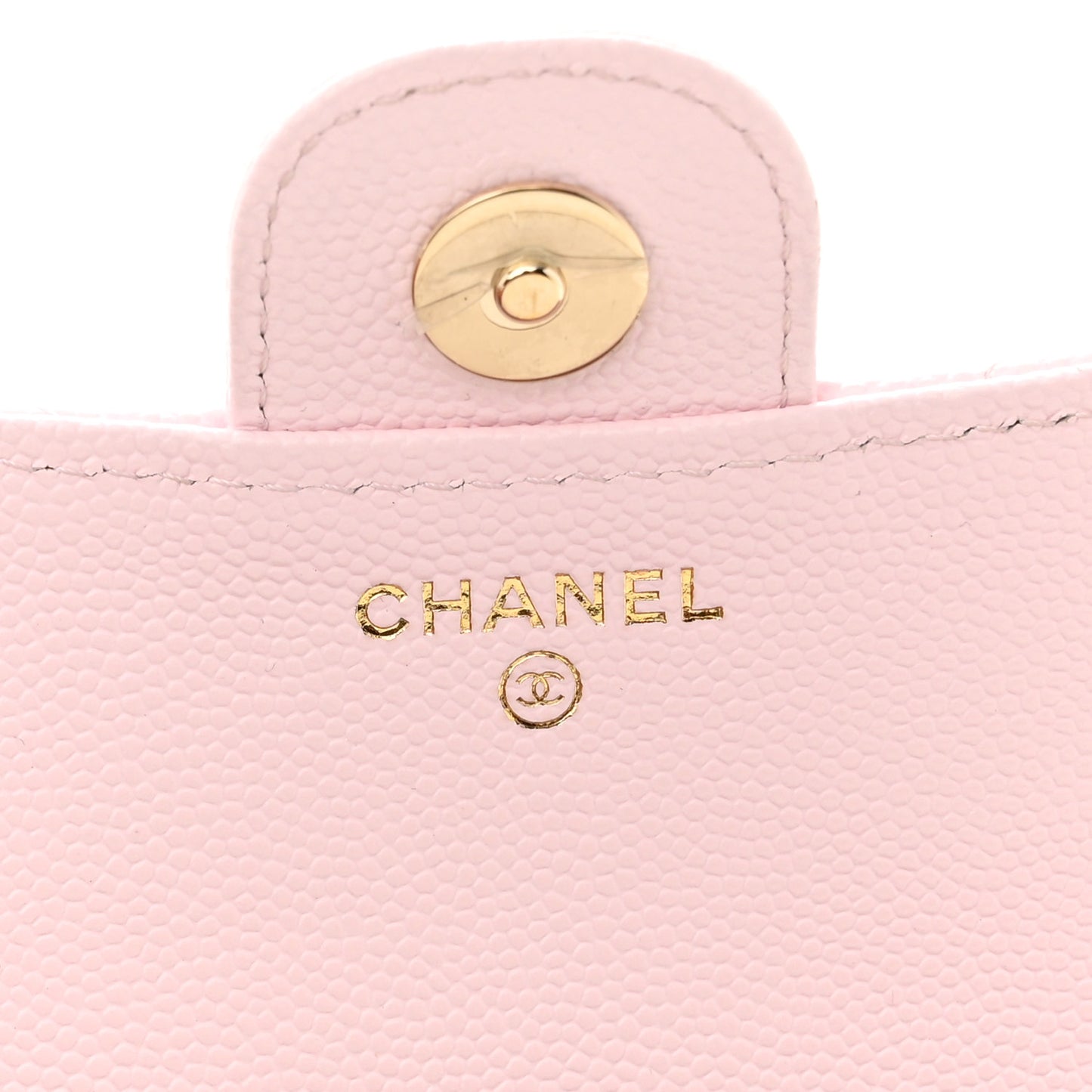 Caviar Quilted Flap Phone Holder With Chain Light Pink