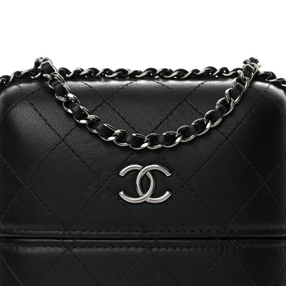 Chanel Lambskin Quilted Chain Around Phone Holder Black 8 of 10