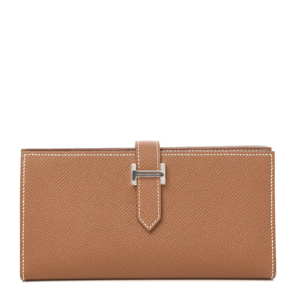 Hermes Epsom Bearn Gusset Wallet Gold 1 of 8