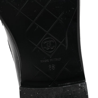 Chanel Lambskin Quilted CC Turnlock Loafers 38 Black 7 of 11