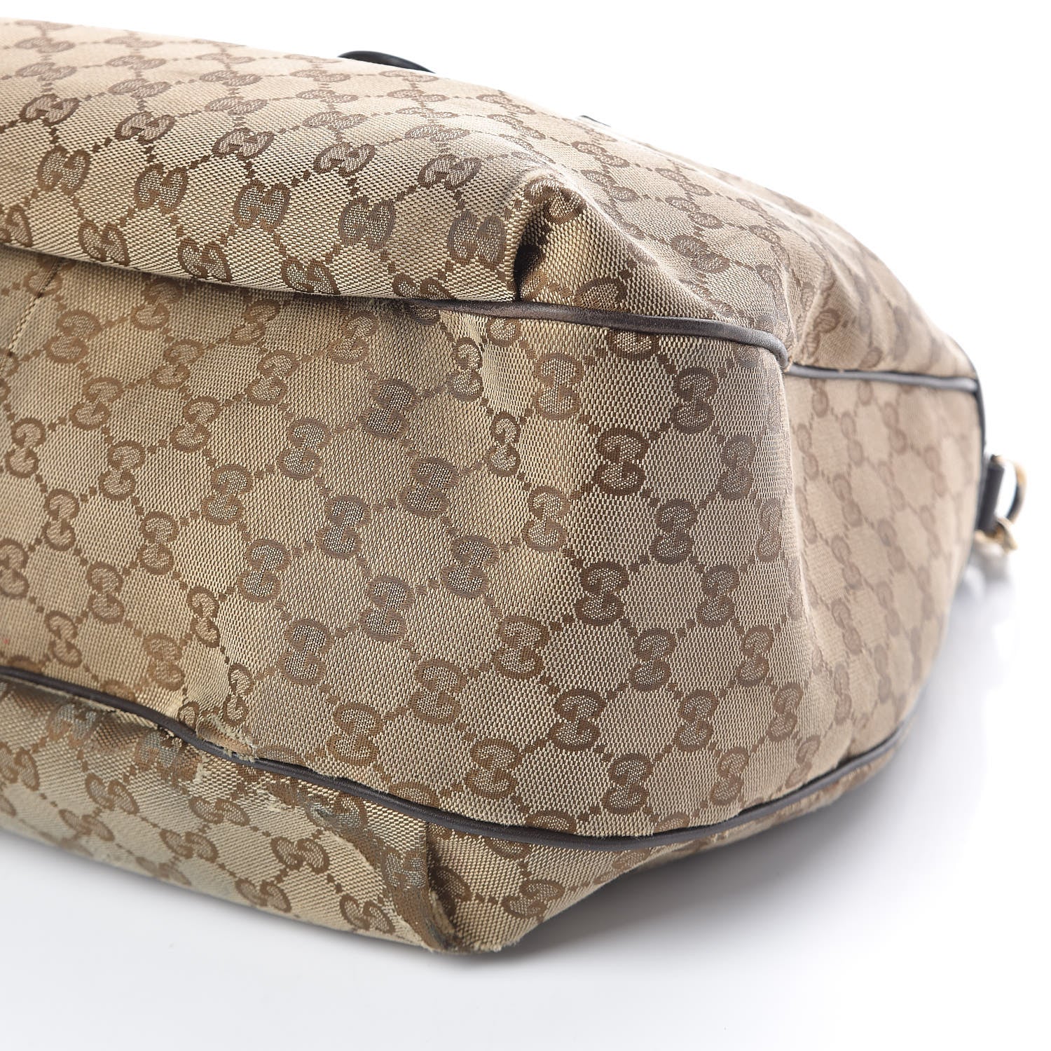 Gucci Monogram Margaux Calfskin Medium Emily Hobo Beige Ebony Cocoa 11 of 11