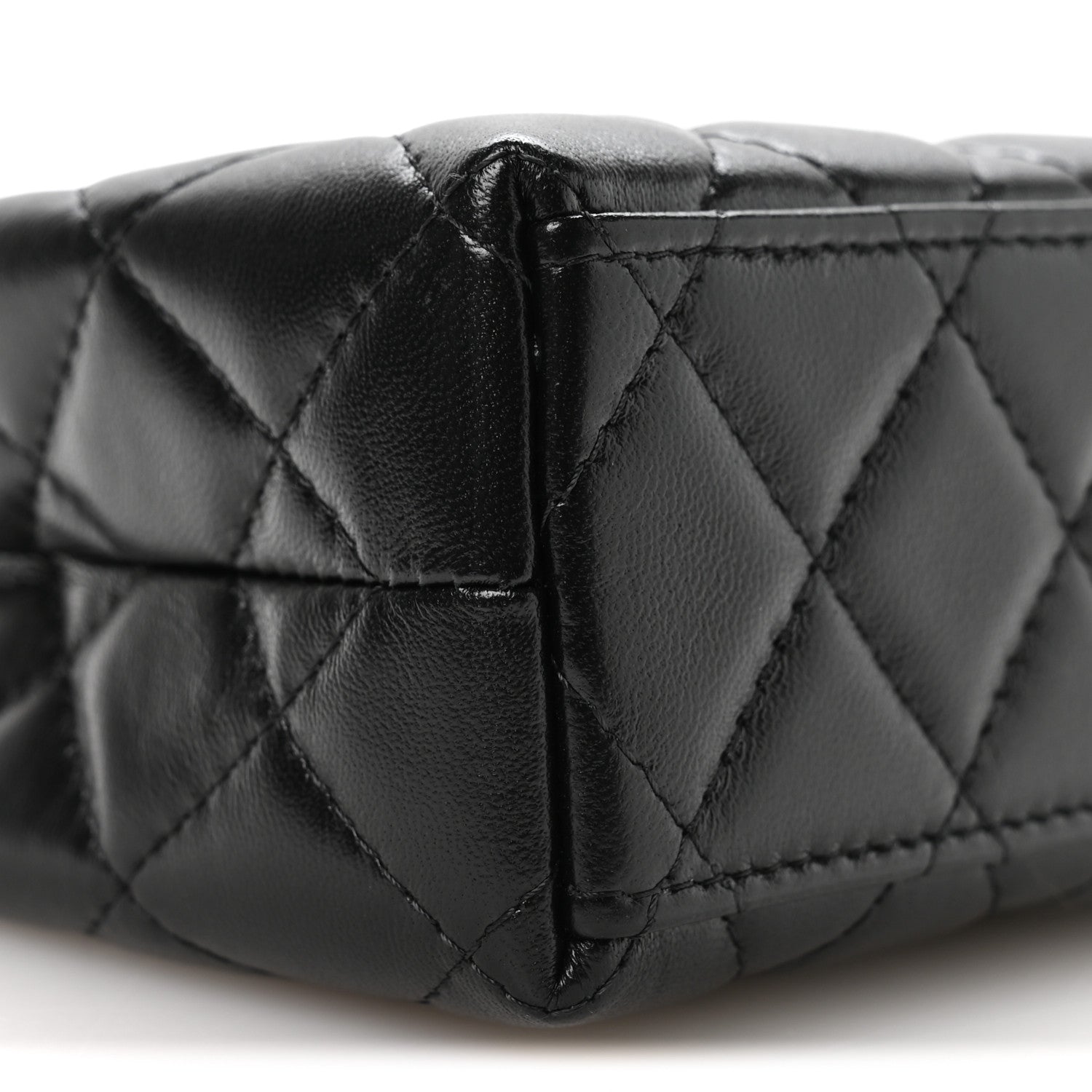 Chanel Shiny Aged Calfskin Quilted Nano Kelly Shopper Black 10 of 12