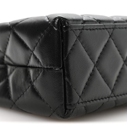 Chanel Shiny Aged Calfskin Quilted Nano Kelly Shopper Black 10 of 12