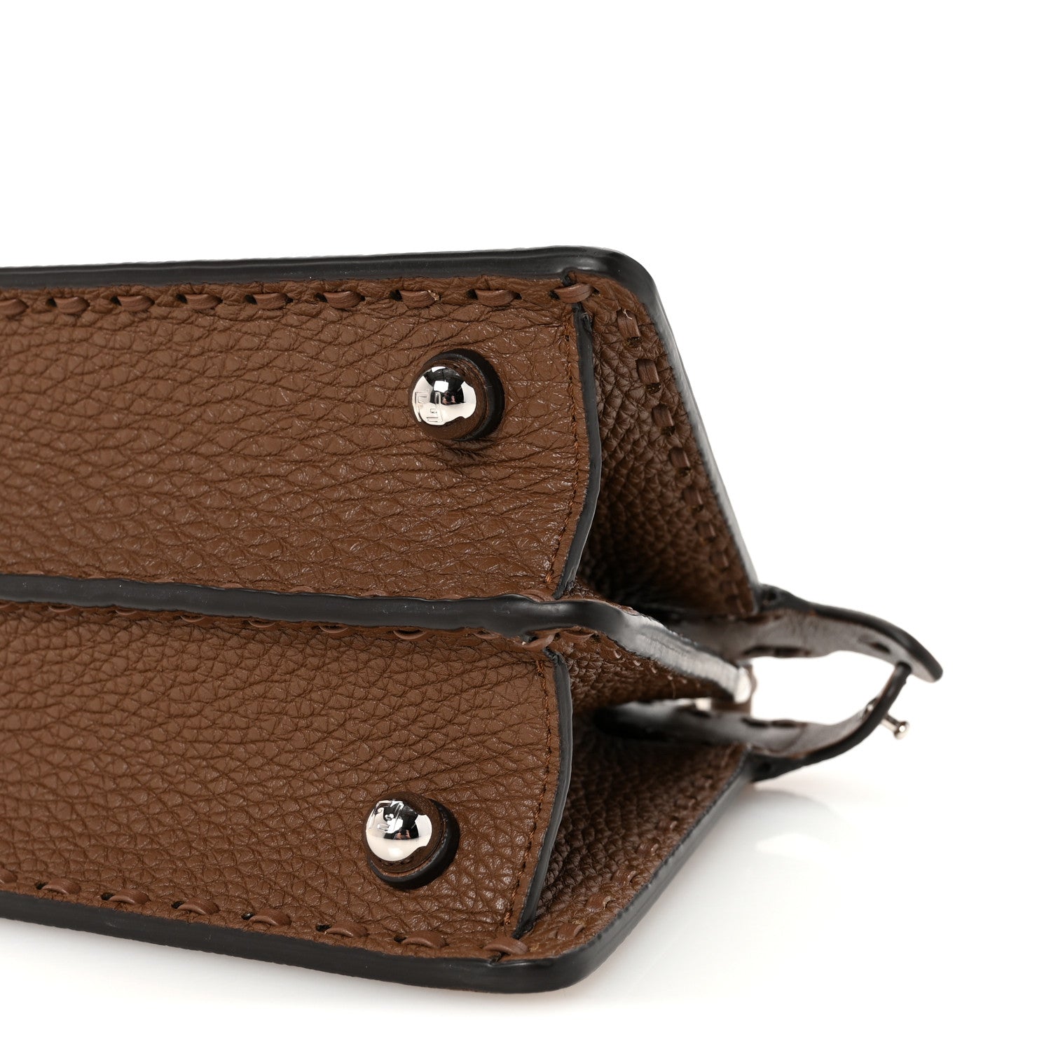 Fendi Cuoio Romano Selleria Petite Peekaboo I SEE U Iconic Satchel Fettuccia 9 of 10