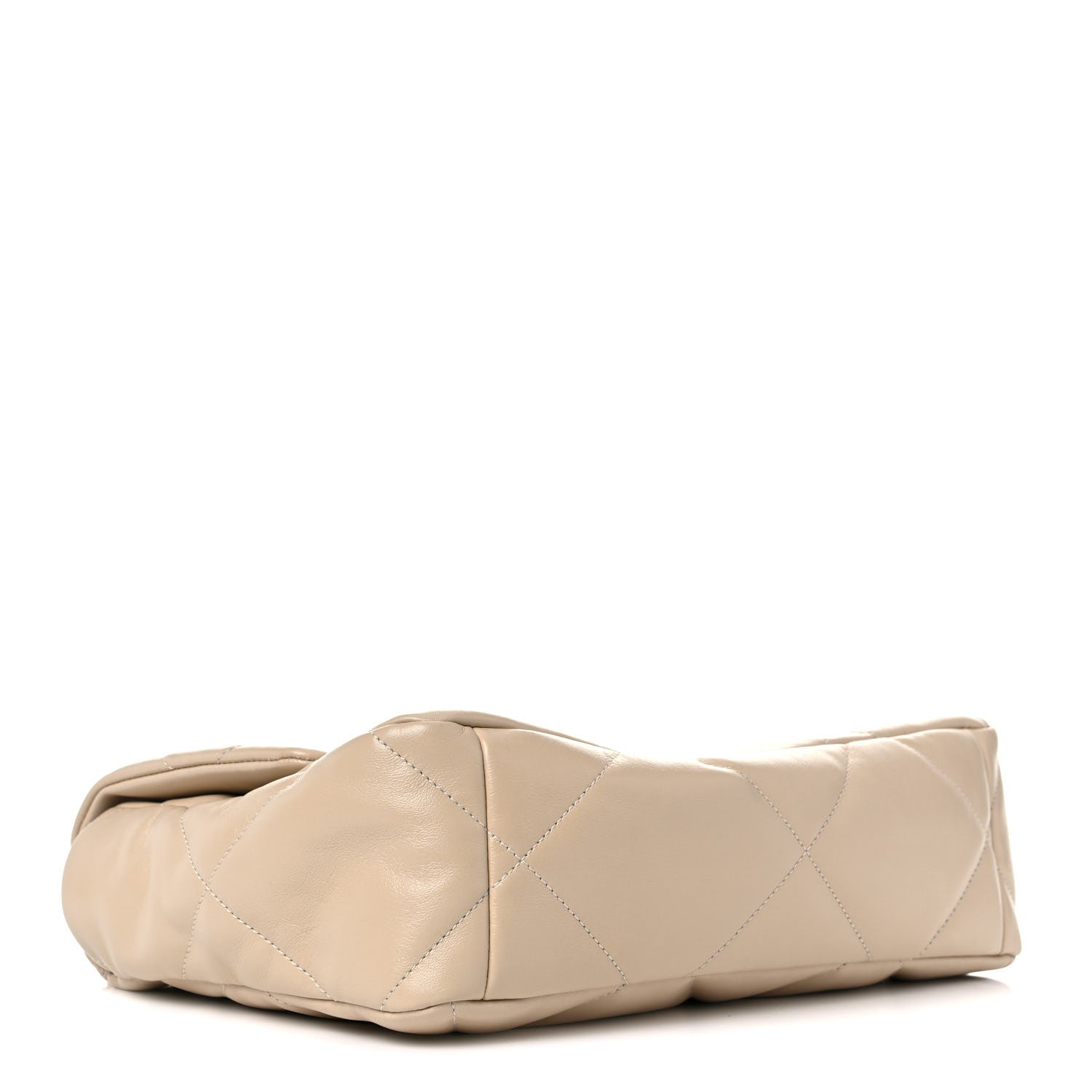 Chanel Lambskin Quilted Large Chanel 19 Flap Light Beige 4 of 10