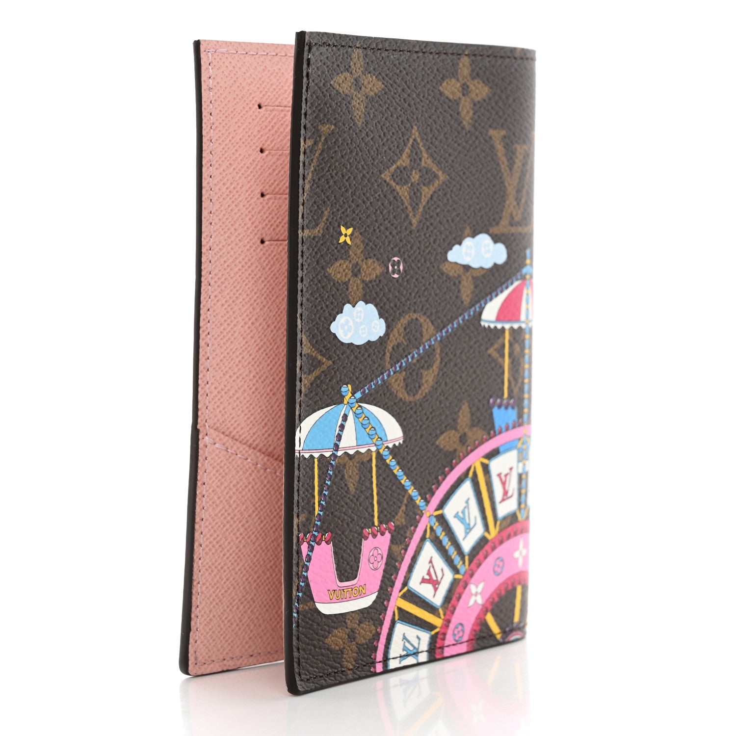 Louis Vuitton Monogram 2020 Christmas Animation Big Wheel Passport Cover Rose Ballerine 3 of 10