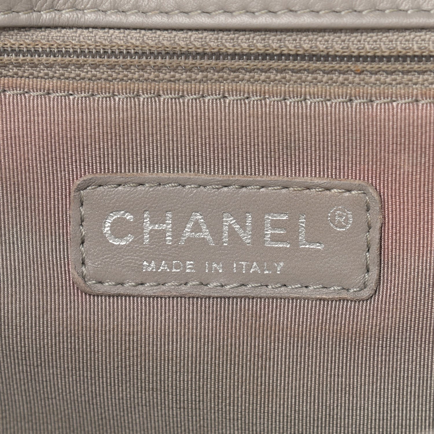 Chanel Calfskin Ombre Quilted Large Boy Flap Grey Beige 6 of 21