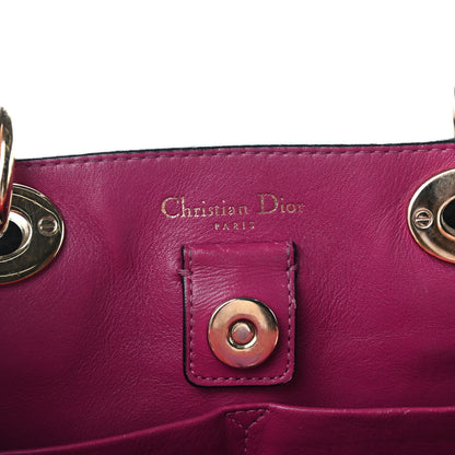 Christian Dior Bullcalf Medium Diorissimo Tote Black Rose Indien 7 of 11
