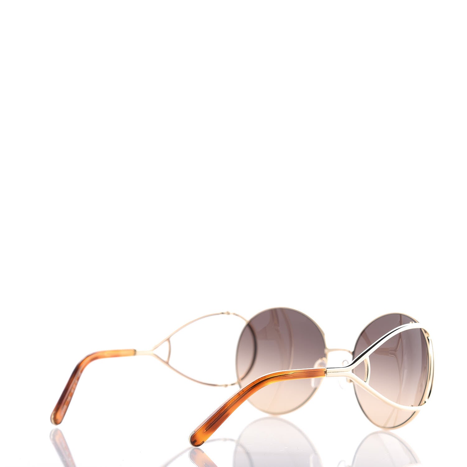 Chloe Jackson Oversized Round Sunglasses CE124S Blonde Havana 3 of 7