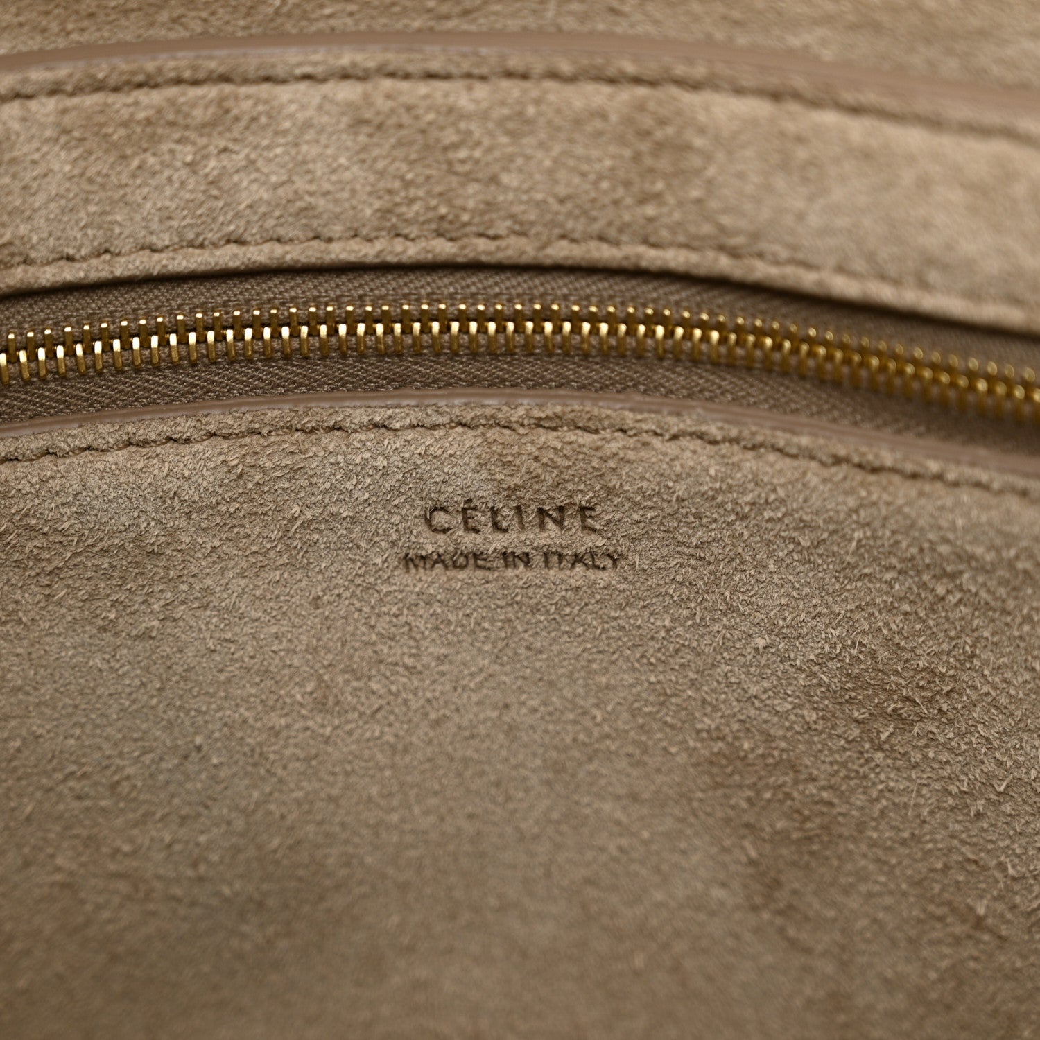 Celine Soft Grained Calfskin Sangle Bucket Bag Taupe 6 of 10
