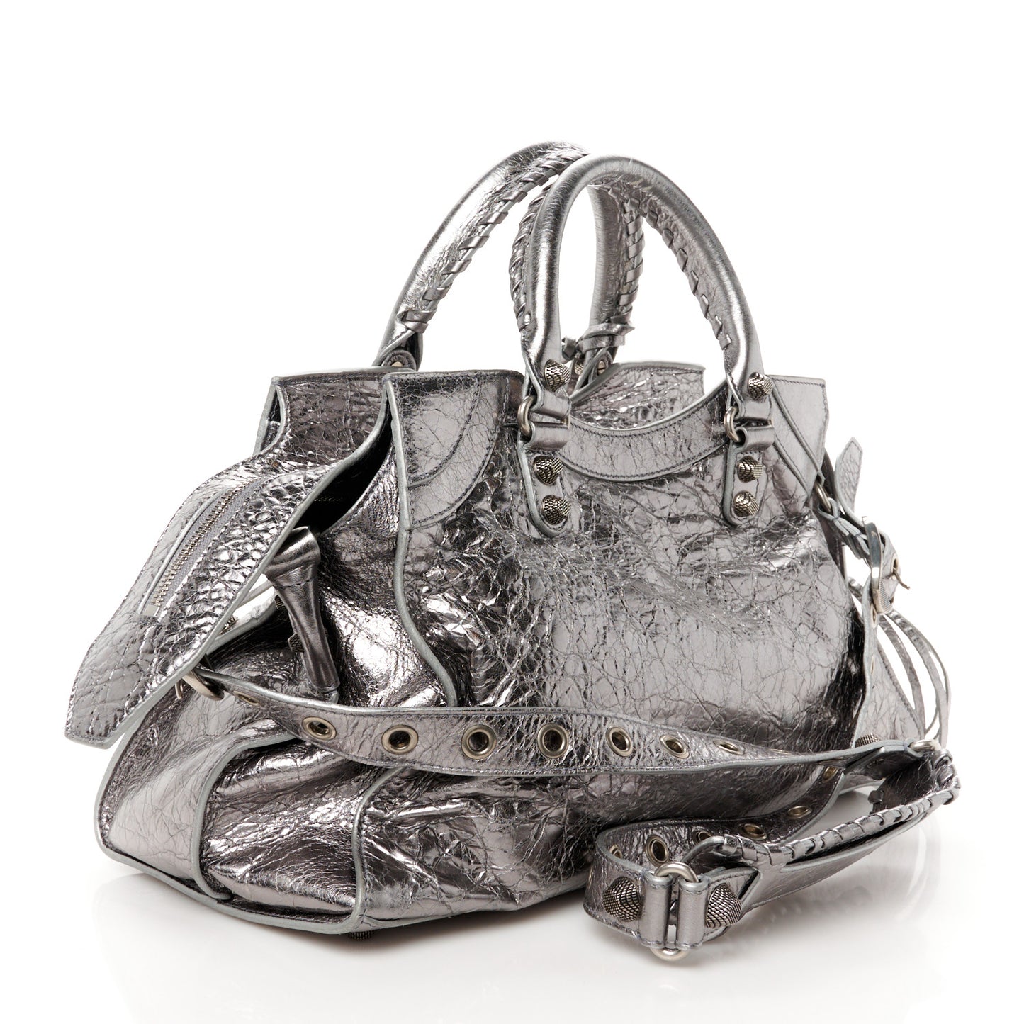 Metallic Agneau Arena Neo Cagole City Silver