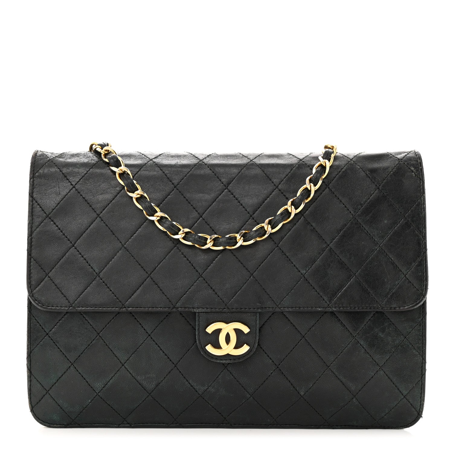 Chanel Lambskin Quilted Jumbo Single Flap Black 1 of 18