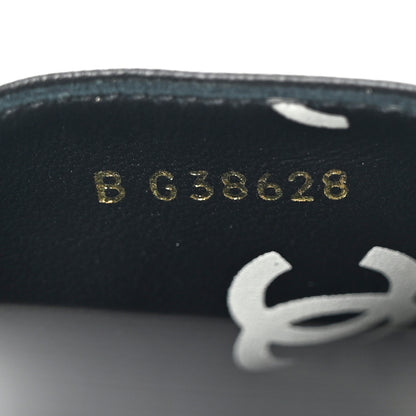 Chanel Lambskin Printed CC Espadrilles 36 Black White 9 of 11