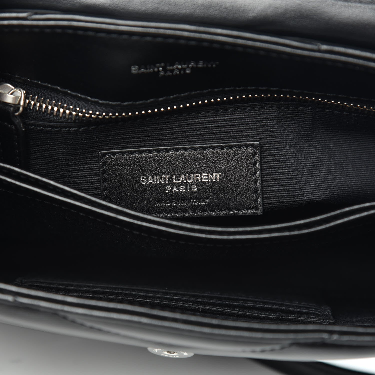 Saint Laurent Calfskin Y Quilted Monogram Toy Loulou Crossbody Bag Black 6 of 10
