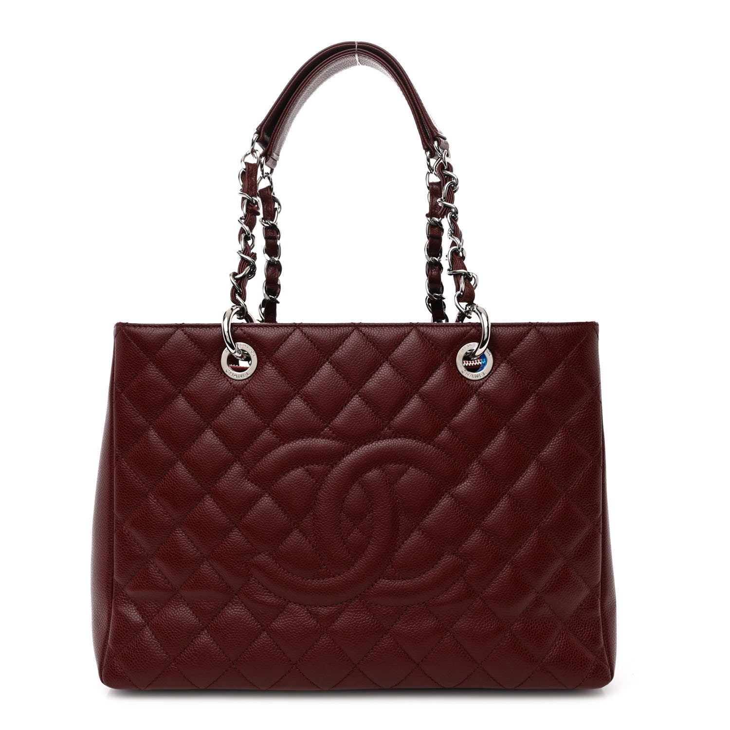 Chanel Caviar Quilted Grand Shopping Tote GST Burgundy 1 of 12