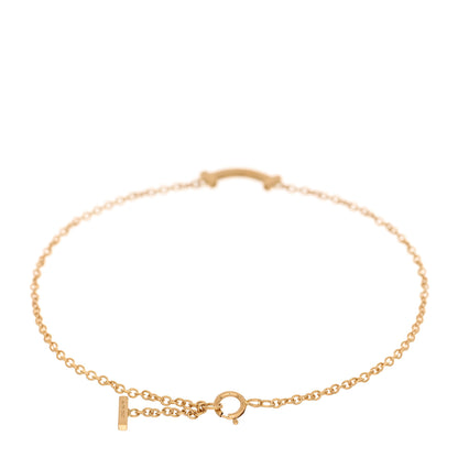 Tiffany 18K Yellow Gold Mini T Smile Bracelet 2 of 3