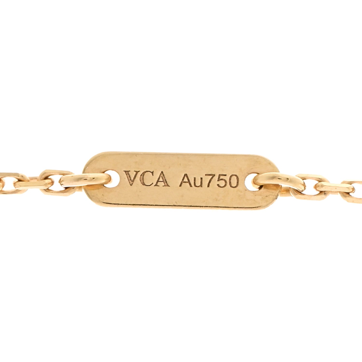 Van Cleef & Arpels 18K Yellow Gold Mother of Pearl Sweet Alhambra Butterfly Pendant Necklace 4 of 6