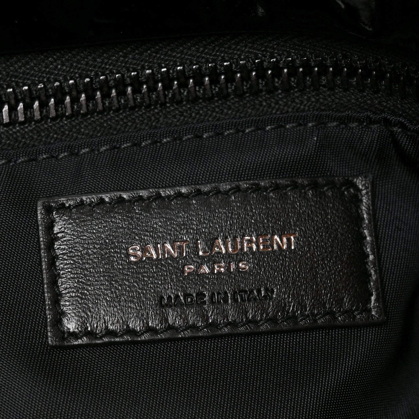 Patent Wide Puffer Maxi Tote Black