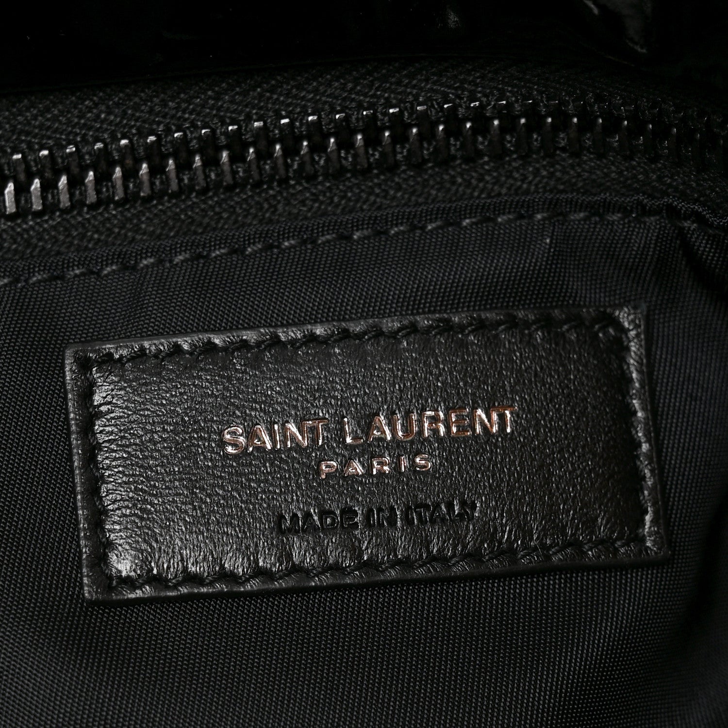 Saint Laurent Patent Wide Puffer Maxi Tote Black 5 of 9