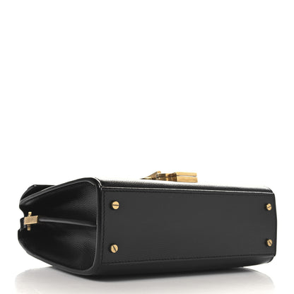 Saint Laurent Grain de Poudre Mini Classic Monogram Cassandra Top Handle Black 4 of 10