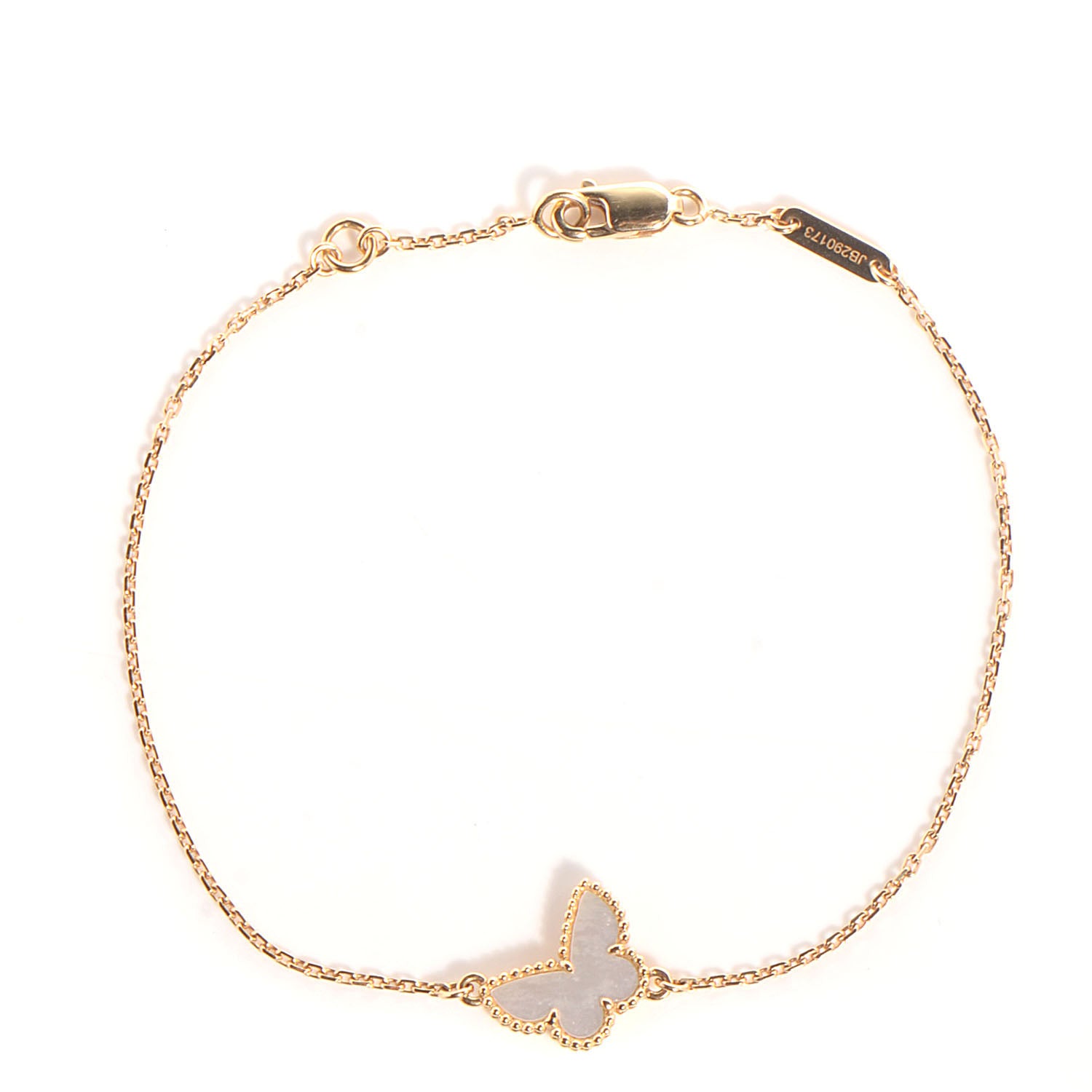 Van Cleef & Arpels 18K Yellow Gold Mother of Pearl Sweet Alhambra Butterfly Bracelet 1 of 8