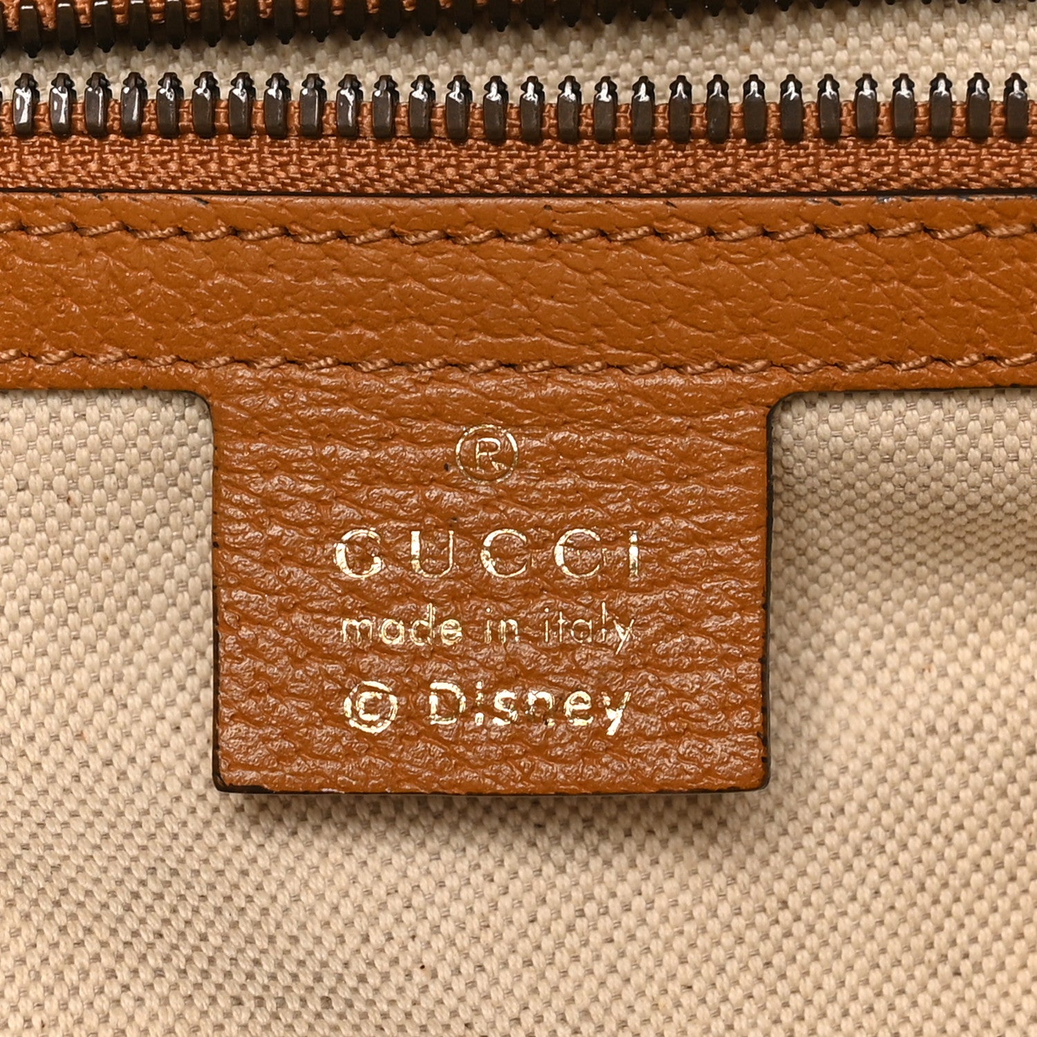 Gucci X DISNEY Mini Vintage GG Supreme Monogram Mickey Mouse Small Dome Backpack Beige Vintage Sun Oil 6 of 10