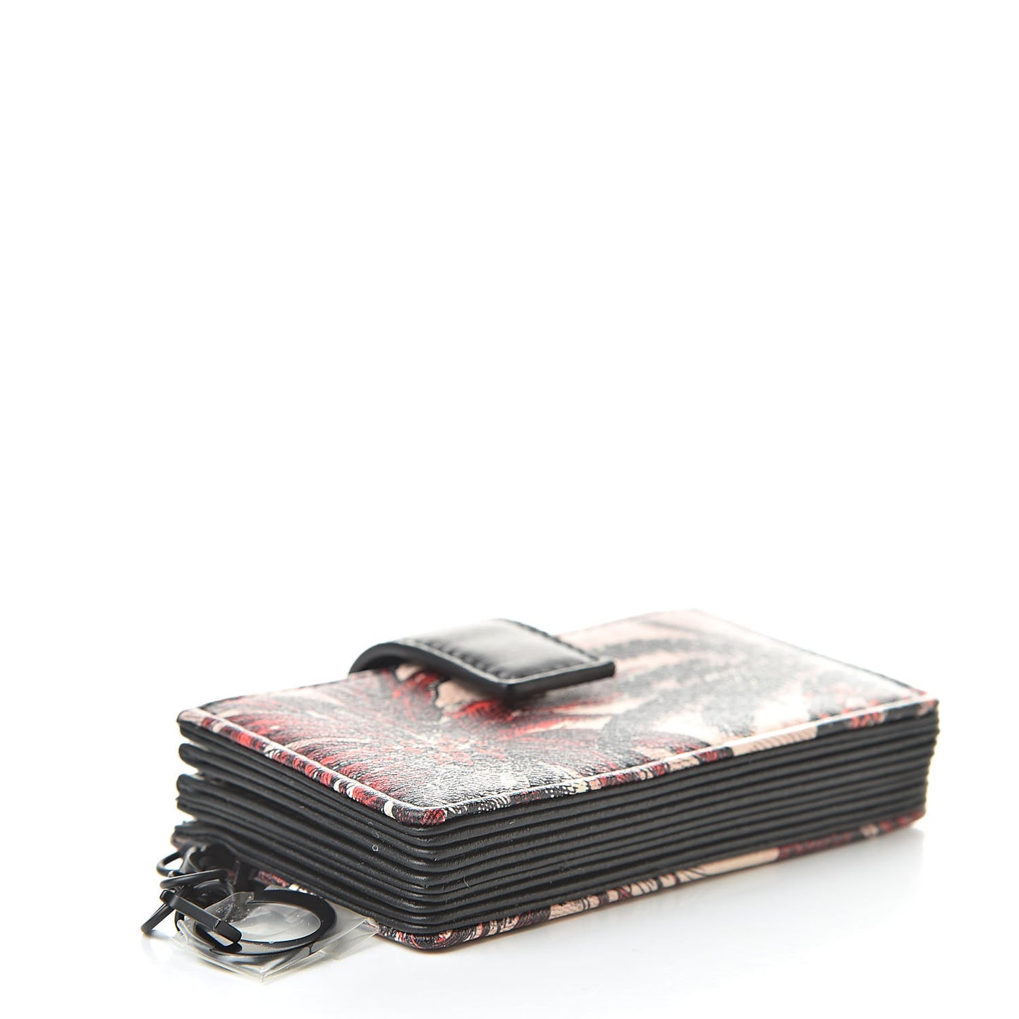 Calfskin Lady Dior Toile de Jouy Gusseted Card Holder Rouge Multicolor