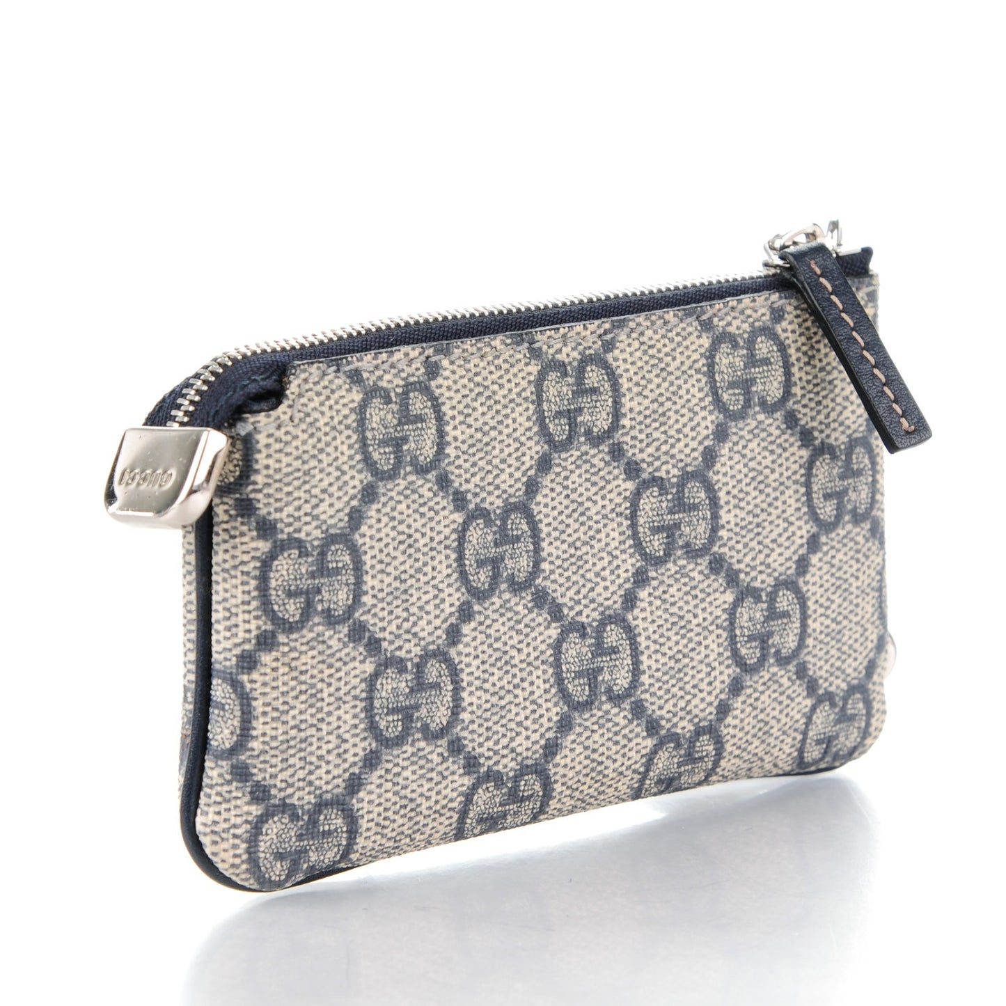 GG Supreme Monogram Key Case Beige Blue